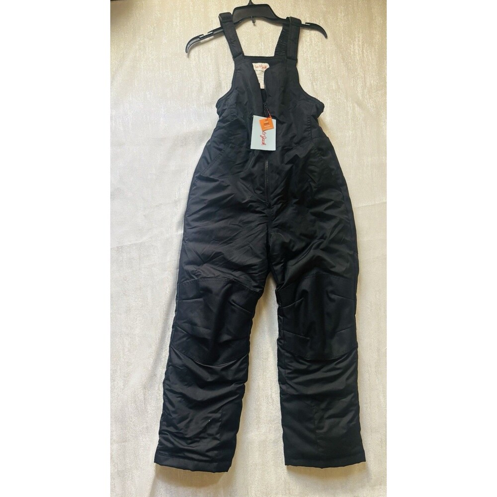 Cat&Jack Black Snow Bibs Overolls  Boys/Girls XL . Adjustable Straps NWT Size XL